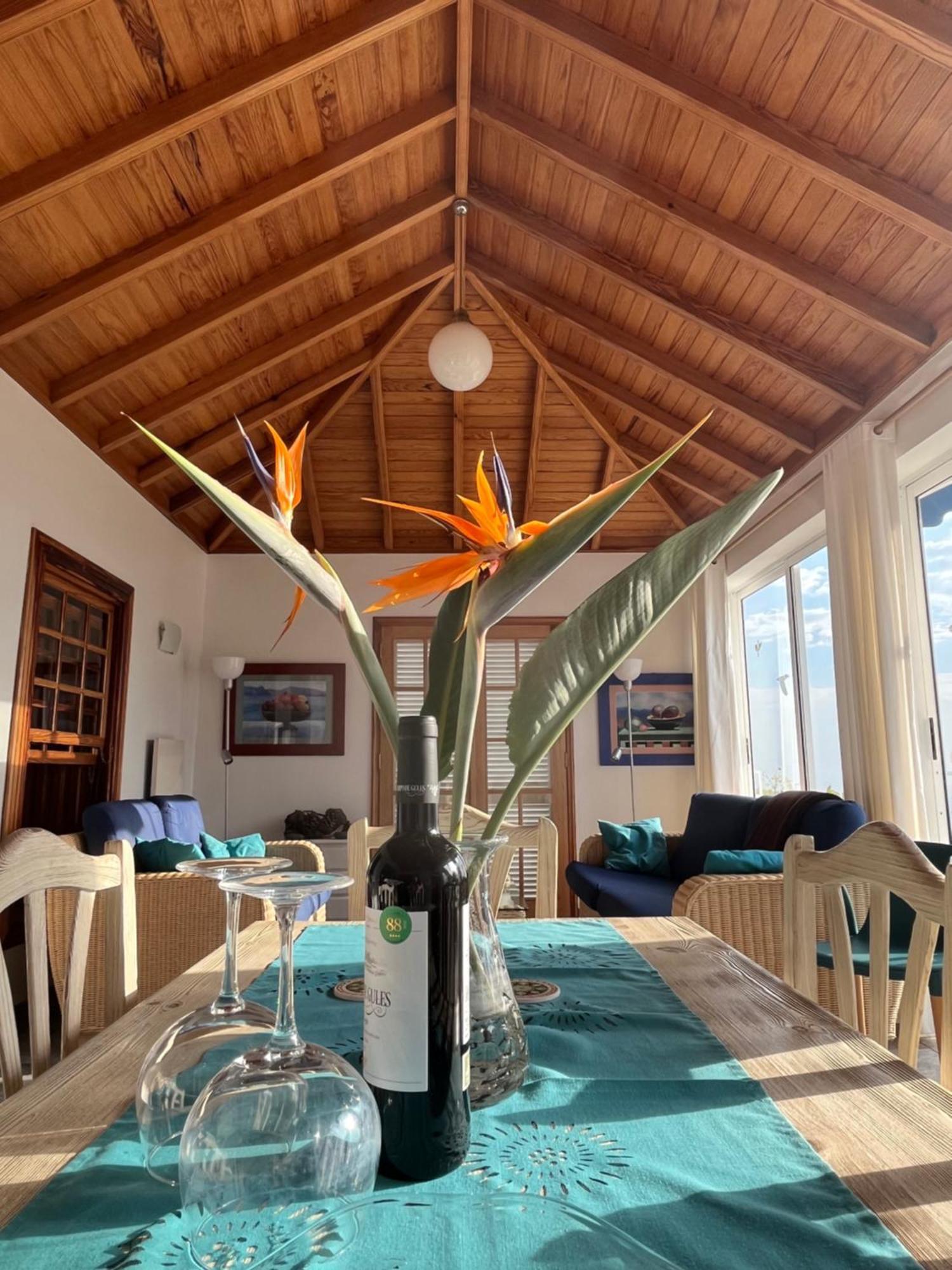 Feriendomizil Finca Tijarafe Mit Beheiztem, Abdeckbarem Pool Esterno foto
